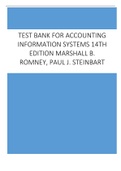 Test Bank for Accounting Information Systems 14th Edition Marshall B. Romney, Paul J. Steinbart.