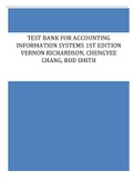 TEST BANK FOR ACCOUNTING  INFORMATION SYSTEMS 1ST EDITION  VERNON RICHARDSON, CHENGYEE  CHANG, ROD SMITH