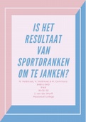 Eindverslag PWS sportdranken