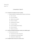 Learning Objectives- Chapter 18