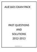 AUE1601 MCQ EXAM PACK 2023