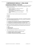 Exam (elaborations) Comprehensive Final Exam Module 1 Comprehensive Module 1: Final Exam 1. Bob uses the cash method of accounting. During the tax year (calendar year), he had the following income and expenses:  Interest on a savings account (credited to