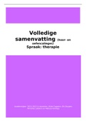 Volledige samenvatting spraak: therapie (2 LA) (2021-2022)