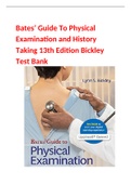 Bates’ Guide To Physical Examination and History Taking 13th Edition Bickley Test Bank