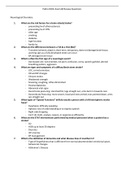 NURS 3366 AO Pathophysiology Q & A Exam #4  Complete Solution Latest 