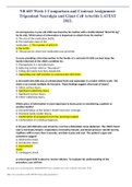 NR 603 Week 1 Comparison and Contrast Assignment: Trigeminal Neuralgia and Giant Cell Arteritis LATEST 2022.