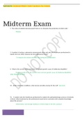 NUR 6501N Condensed Midterm Exam2 Questions And Answers