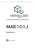 MAE101J EXAM PACK 2022