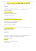 NR 507 Week 8 Final Exam: Spring 2022; NR 507 Advanced Pathophysiology (Spring 2022) 50 Questions with all Correct Answers 100% Verified (Chamberlain)