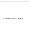 POLI 330N Final Exam POLI330 Week 8 Final Exam (6 Latest Versions) and Week 1-7 Quiz, Chamberlain College of Nursing (Already graded A)