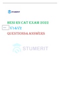 HESI RN CAT EXAM 2022  V1&V2 QUESTIONS&ANSWERS