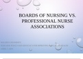 BOARDS OF NURSING VS. PROFESSIONAL NURSE ASSOCIATIONS VERIFIED