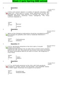 Exam (elaborations) Week 2 quiz Spring 680 solved (NUR680) 