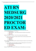 ATI RN MEDSURG 2020/2021 PROCTORED EXAM- LATEST 100% CORRECT STUDY GUIDE.Q$A WITH RATIONALES.