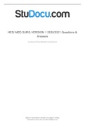 HESI MED SURG Exam Questions and Answers (Latest Update). 