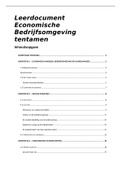 Samenvatting Analyse van de bedrijfsomgeving, Economische Bedrijfsomgeving voor tentamen