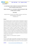 LA LOGISTIQUE VERTE COMME VECTEUR DE COMPETITIVITE  SUR LE MARCHE INTERNATIONAL