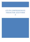 ATI PN COMPREHENSIVE PREDICTOR 2020 FORM A