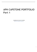 NR 661 APN Capstone Portfolio Part 1, Chamberlain College of Nursing NR 661: Capstone Practicum 