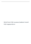 NR 661 Week 4 VISE Assessment, Familiarize Yourself-VISE Assignment Review, Chamberlain College of Nursing NR 661: Capstone Practicum