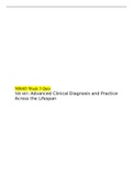 NR603 Week 3 Quiz NR 603: Advanced Clinical Diagnosis and Practice Across Life Span, Chamberlain University