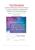 Hamric and Hanson’s Advanced Practice Nursing An Integrative Approach 6th Edition Tracy O’Grady Test Bank