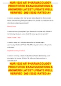 NUR 1023 ATI PHARMACOLOGY PROCTORED EXAM QUESTIONS & ANSWERS LATEST UPDATE WELL VERIFIED  2021/2022  RATED A+