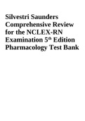 Silvestri Saunders Comprehensive Review for the NCLEX-RN Examination 5th Edition Pharmacology Test Bank