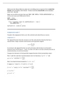 Assignments week 2 Computational neuroscience