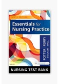 Essentials for Nursing Practice 9th Edition Potter Test Bank