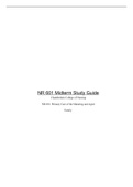 NR 601 Midterm Exam Study guide (Version 3), NR 601 care of the mature adults, Chamberlain College of Nursing