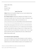 Summary Statistics Project Final 1 .docx MAT-154 Statistics Project Final Problem: Machines have the probability of falling 1/6 every year