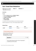 MSCI 530 Quiz 3 Fasted State Metabolism- Liberty University