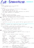 CIE A-Level Biology 9700 Chapter 1 Cell structure