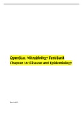 BIOLOGY 206 OpenStax Microbiology Test Bank- Chapter 16 Disease and Epidemiology