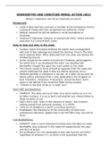 BONHOEFFER AND CHRISTIAN MORAL ACTION NOTES AND EVALUATION + EXEMPLAR ESSAY PLAN