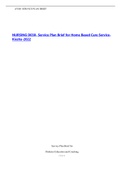 Case NURSING D030- Service Plan Brief for Home Based Care Service-Kiesha-2022