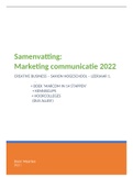 Alles-in-1-Samenvatting Marketing Communicatie  - Creative Business - Saxion - Boek + hoorcolleges + kennisclips (alles)