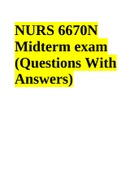 NURS 6670N Midterm Exam