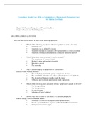 Gynecologic Health Care with an Introduction Gynecologic Health Care with an Introduction to Prenatal and Postpartum Care 4th EditionTest BankPrenatal and Postpartum Care 4th EditionTest Bank(All Chapters Complete) A+ Rated-Answer Keys at the end of every