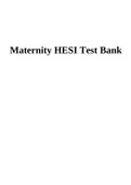 Maternity HESI Test Bank