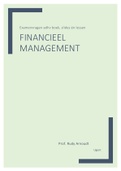 Opgestelde examenvragen Financieel Management adhv boek, slides én lessen van Rudy Aernoudt