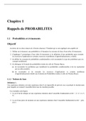 Notes de cours Calcul des probabilités