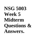 NSG 5003 Week 5 Midterm Exam (Latest 2022)