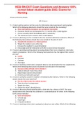 HESI RN EXIT Exam Questions and Answers 100% correct latest student guide 2022, Exams for Nursing