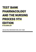 Pharmacology and the Nursing Process, 9th Edition-TEST BANK