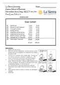 Intermediate Accounting-Questions and Answers to Exam.