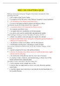 HIEU 201 CHAPTER 6 QUIZ / HIEU201 CHAPTER 6 QUIZ (COMPLETE ANSWERS -100% VERIFIED) LIBERTY UNIVERSITY