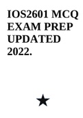 IOS2601 MCQ EXAM PREP UPDATED 2022.