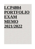 LCP4804 PORTFOLIO EXAM MEMO